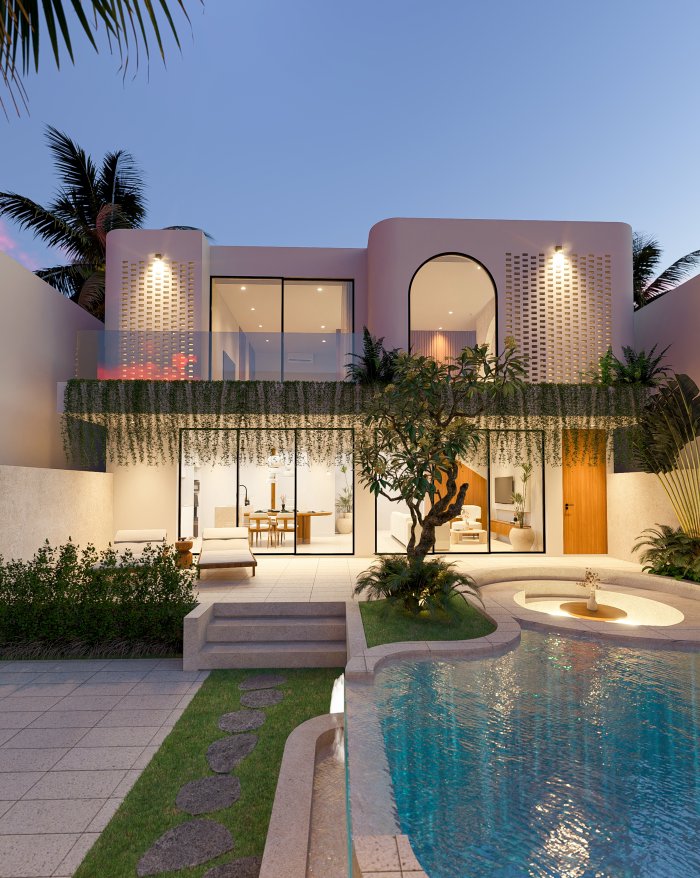 Stylish 2BR Berawa Villa with Pool & Garden - OCEAN 10A